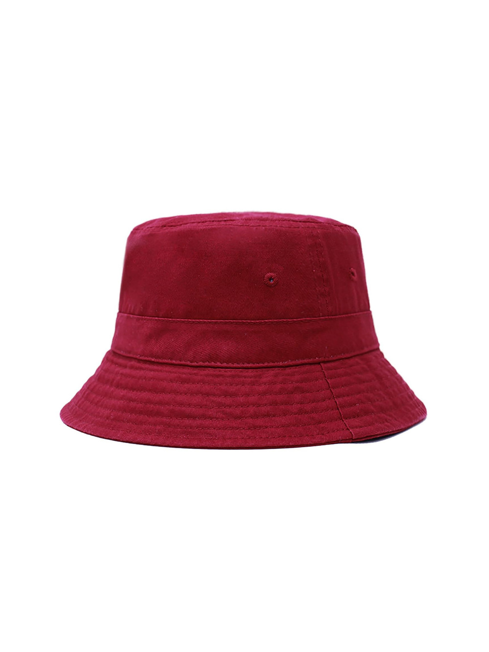 Hot Summer Bucket Hat Trendy Cotton Sun Cap for Beach Golf | Burgundy | Size OS
